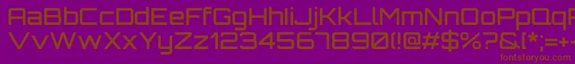フォントOrbitronMedium – 紫色の背景に茶色のフォント