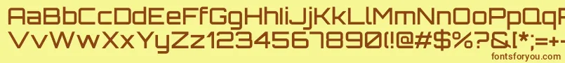 Шрифт OrbitronMedium – коричневые шрифты на жёлтом фоне