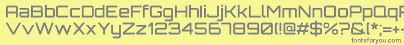 フォントOrbitronMedium – 黄色の背景に灰色の文字