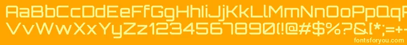 フォントOrbitronMedium – オレンジの背景に黄色の文字