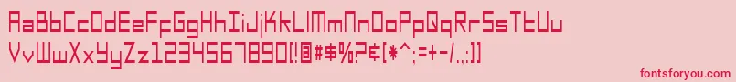 フォントSfSquareHeadCondensed – ピンクの背景に赤い文字