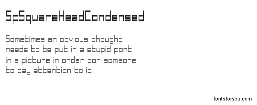 Review of the SfSquareHeadCondensed Font