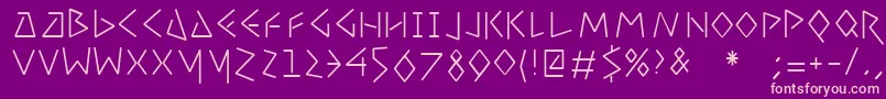 Uncialcondensedfifty Font – Pink Fonts on Purple Background