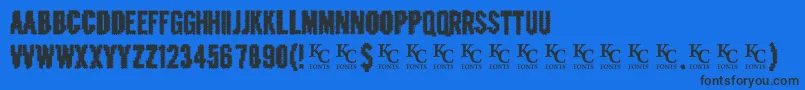 Crashedoutdemo Font – Black Fonts on Blue Background