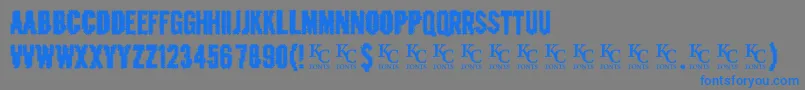 Crashedoutdemo Font – Blue Fonts on Gray Background