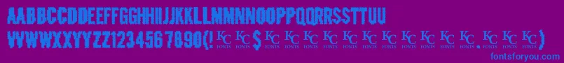 Crashedoutdemo Font – Blue Fonts on Purple Background