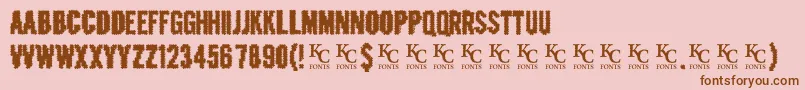 Crashedoutdemo Font – Brown Fonts on Pink Background