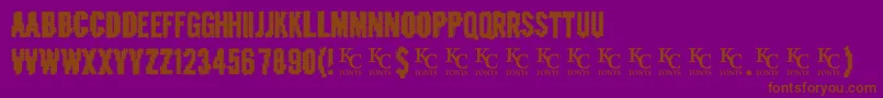 Crashedoutdemo Font – Brown Fonts on Purple Background