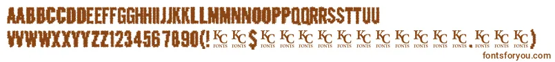 Crashedoutdemo Font – Brown Fonts on White Background