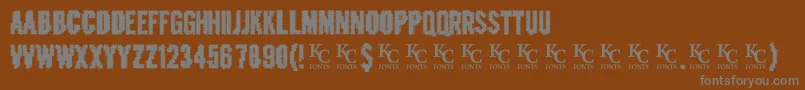 Crashedoutdemo Font – Gray Fonts on Brown Background