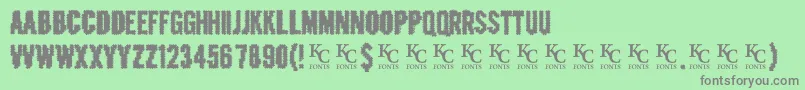 More about Crashedoutdemo Font Crashedoutdemo Font – Gray Fonts on Green Background