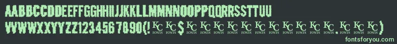 Crashedoutdemo Font – Green Fonts on Black Background