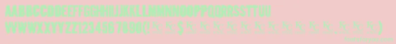 Crashedoutdemo Font – Green Fonts on Pink Background