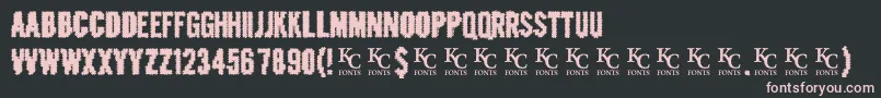 Crashedoutdemo Font – Pink Fonts on Black Background