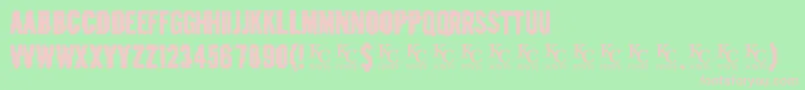 Crashedoutdemo Font – Pink Fonts on Green Background