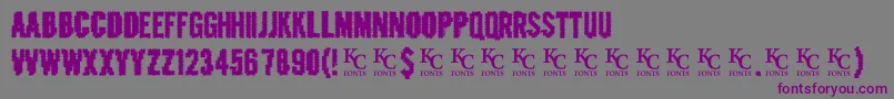 Crashedoutdemo Font – Purple Fonts on Gray Background