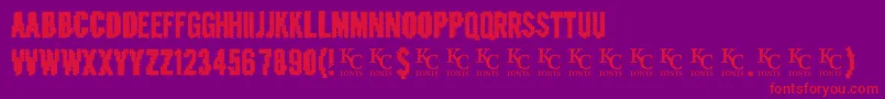 Crashedoutdemo Font – Red Fonts on Purple Background