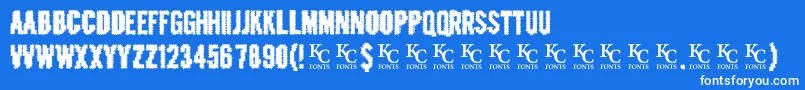Crashedoutdemo Font – White Fonts on Blue Background