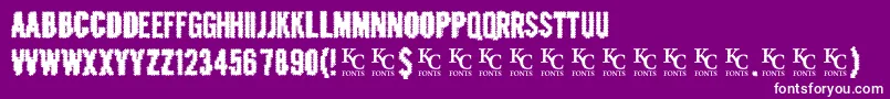 Crashedoutdemo Font – White Fonts on Purple Background