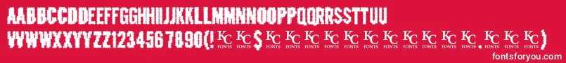 Crashedoutdemo Font – White Fonts on Red Background