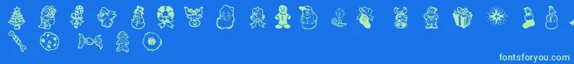 More about XmasDoods2 Font XmasDoods2 Font – Green Fonts on Blue Background
