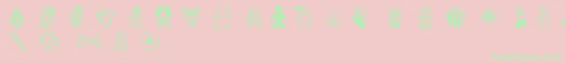 XmasDoods2 Font – Green Fonts on Pink Background