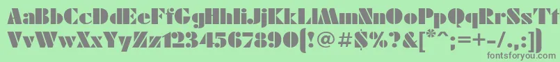 Futuraeu Font – Gray Fonts on Green Background