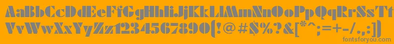 Futuraeu Font – Gray Fonts on Orange Background