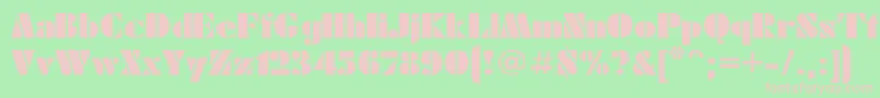 Futuraeu Font – Pink Fonts on Green Background