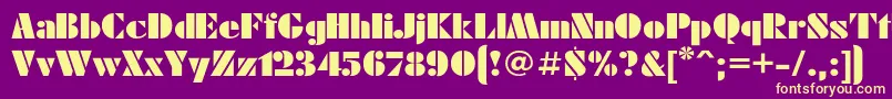 Futuraeu Font – Yellow Fonts on Purple Background