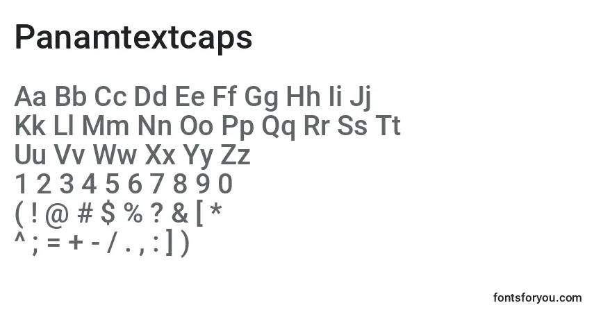 Panamtextcaps Font – alphabet, numbers, special characters