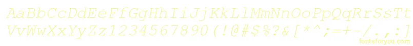 Шрифт Couri0 – жёлтые шрифты