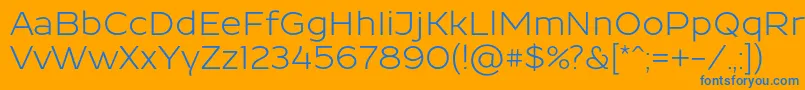 Resamitz0047 Font – Blue Fonts on Orange Background