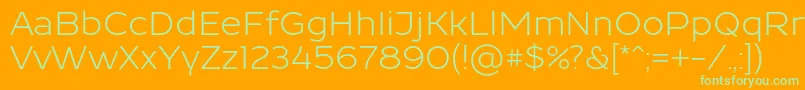 Resamitz0047 Font – Green Fonts on Orange Background