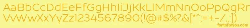 Resamitz0047 Font – Orange Fonts on Yellow Background