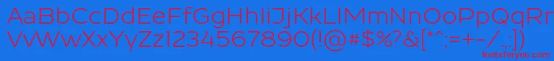 Resamitz0047 Font – Red Fonts on Blue Background