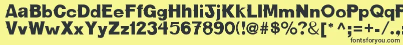 Oldbold Font – Black Fonts on Yellow Background