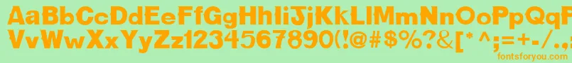 Oldbold Font – Orange Fonts on Green Background