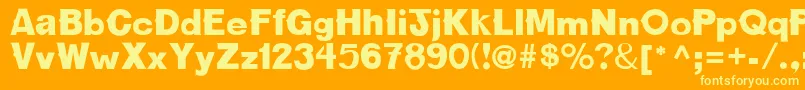 Oldbold Font – Yellow Fonts on Orange Background