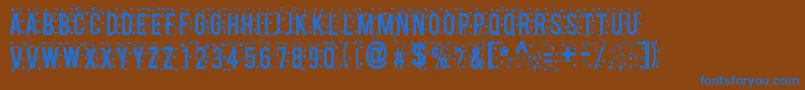 StarsTfb Font – Blue Fonts on Brown Background