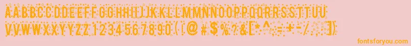 StarsTfb Font – Orange Fonts on Pink Background