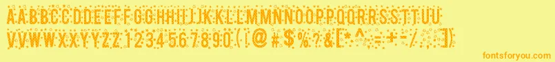 StarsTfb Font – Orange Fonts on Yellow Background