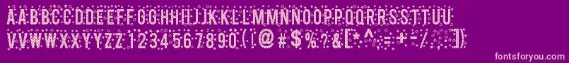 StarsTfb Font – Pink Fonts on Purple Background
