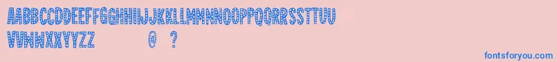 Jealousmintdemo Font – Blue Fonts on Pink Background