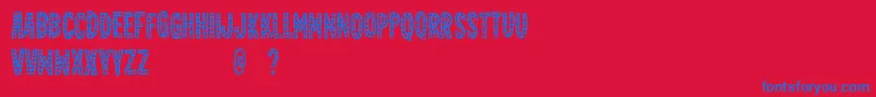 Jealousmintdemo Font – Blue Fonts on Red Background