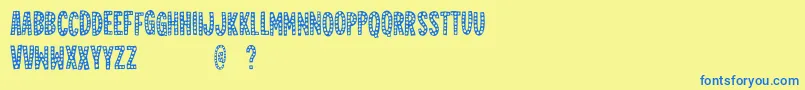 Jealousmintdemo Font – Blue Fonts on Yellow Background