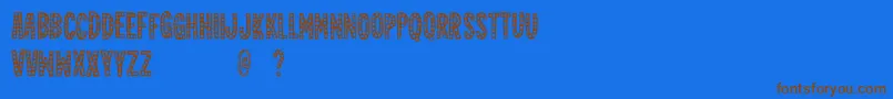 Jealousmintdemo Font – Brown Fonts on Blue Background