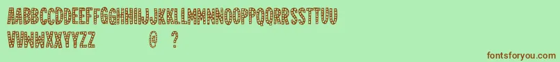 Jealousmintdemo Font – Brown Fonts on Green Background