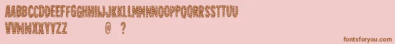Jealousmintdemo Font – Brown Fonts on Pink Background