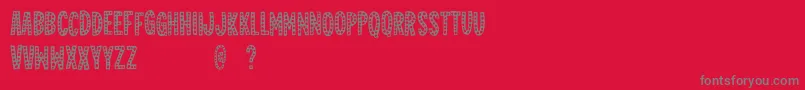 Jealousmintdemo Font – Gray Fonts on Red Background
